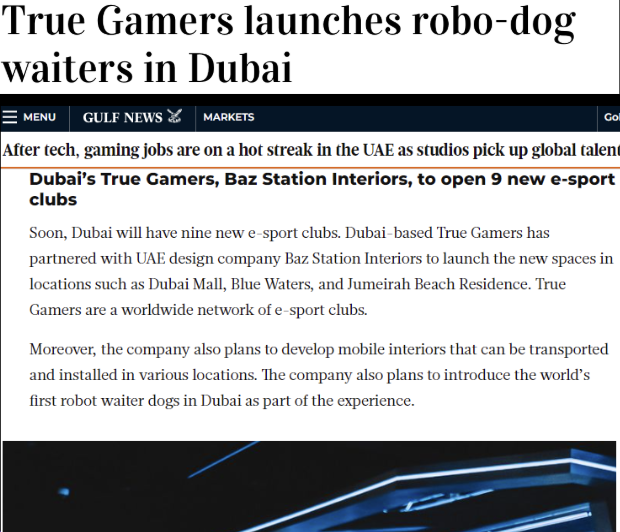 Gulf News — True Gamers